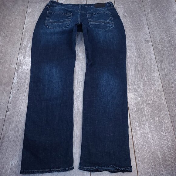 BKE Jeans Mens 38x34 Blue Denim Tyler Straight Leg Dark Wash Western Pants - Picture 3 of 9